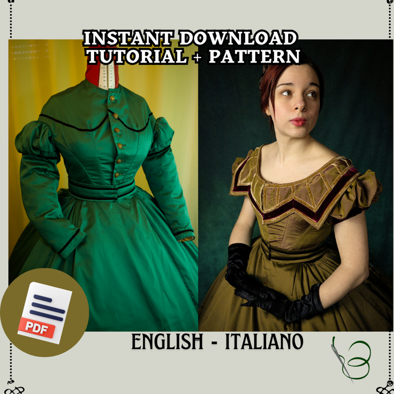 english-italian-tutorial-and-sewing-pattern-1865-style-day-dress-and-ballgown-downloadable-patterns