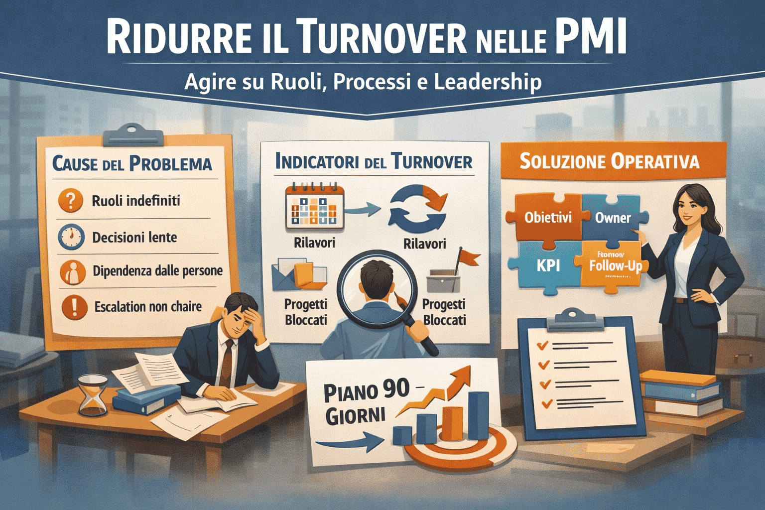 Turnover nelle PMI: come ridurlo intervenendo su struttura e responsabilità