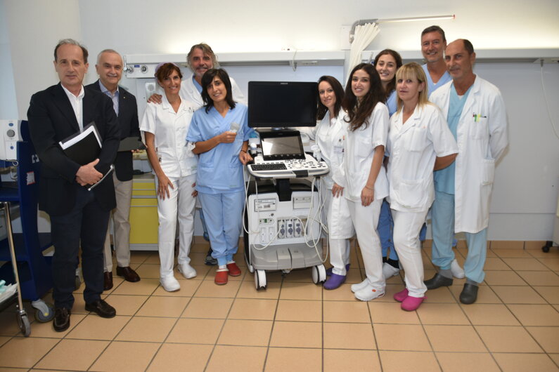 Il presidente della AFMF Salvatore Ricca Rosellini con il Direttore della Gastroenterologia Fabbri