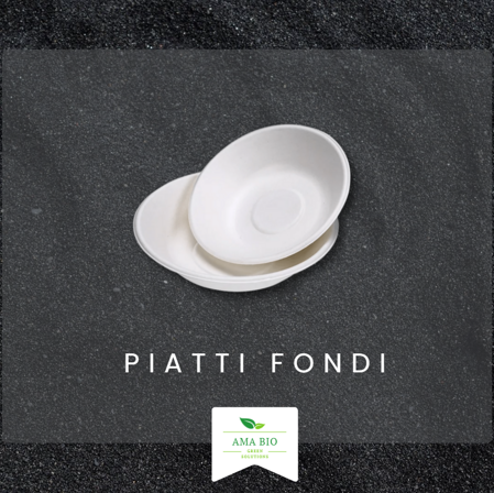 Piatti fondi in Bagassa Piatti fondi ideali per primi piatti come pasta e zuppe!