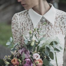 pizzo francese - seta pura abito da sposa Verona