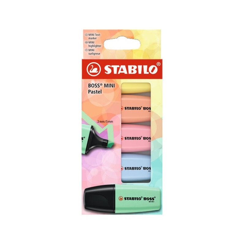 evidenziatori-stabilo-boss-mini-pastel-5pz