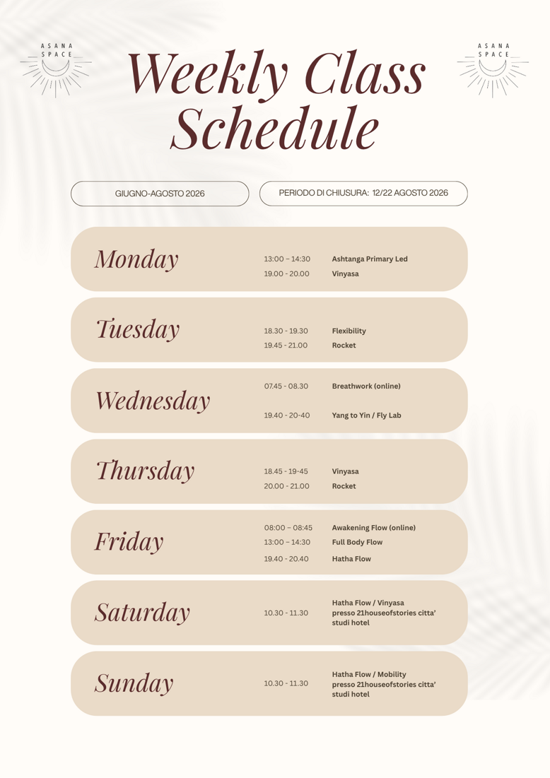 calendari asana space