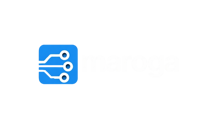 maaroga logo trasparente in bianco