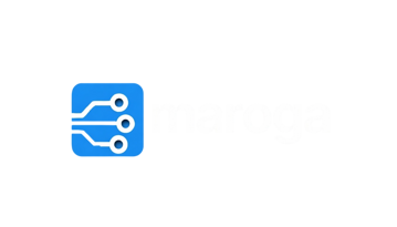 maaroga logo trasparente in bianco