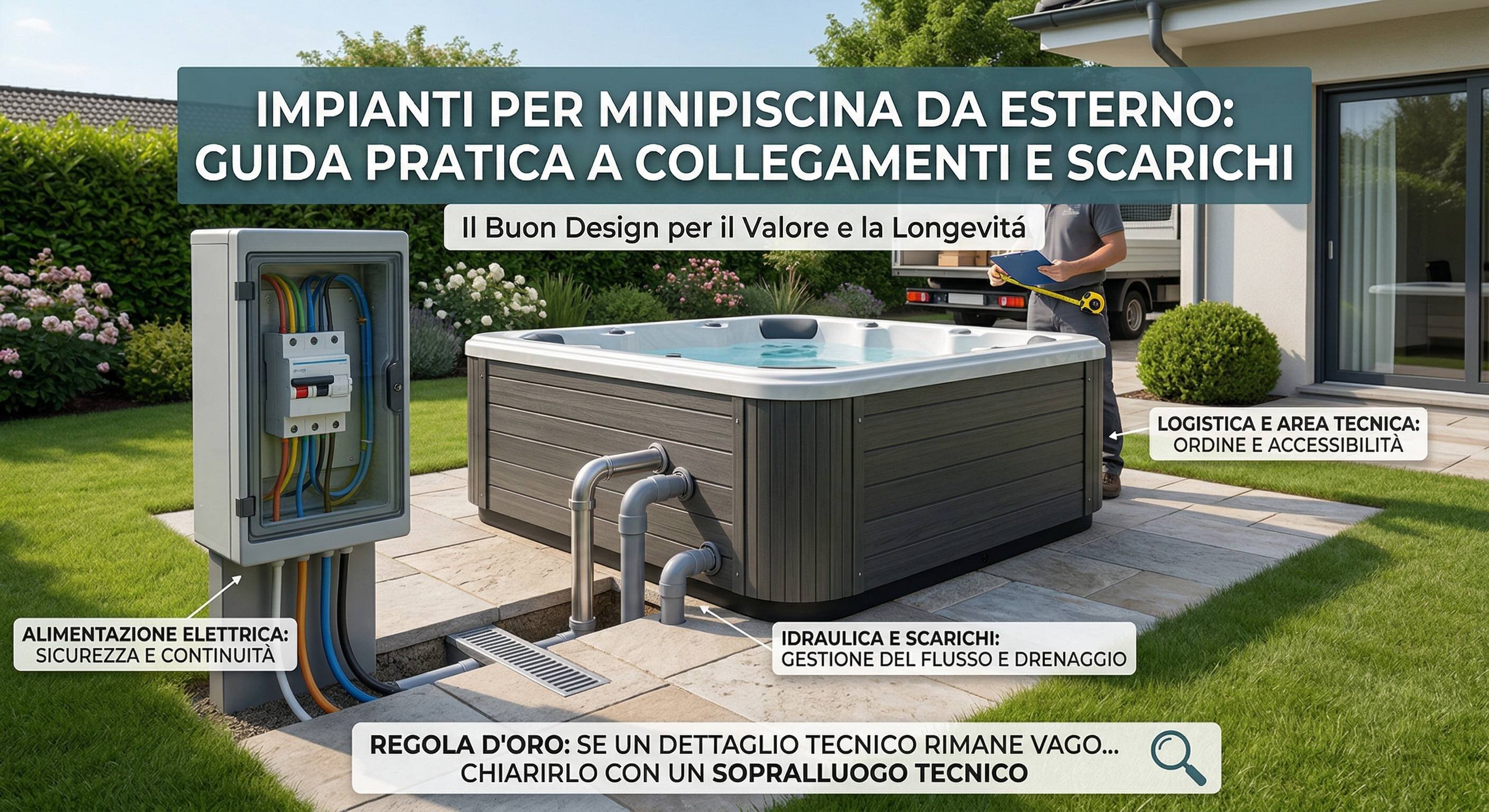 Impianti per minipiscina da esterno: guida pratica a collegamenti e scarichi