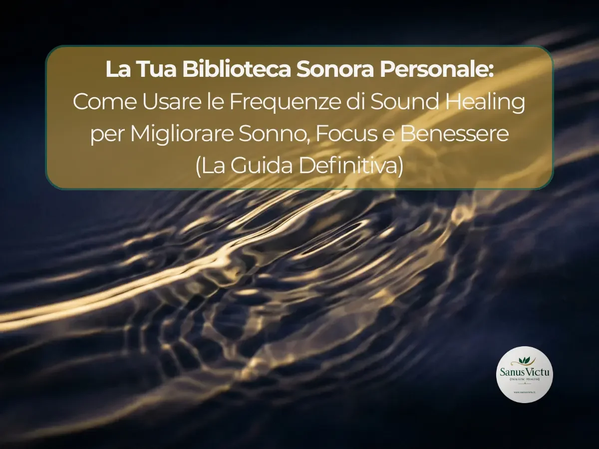 Copertina dell'articolo "La Tua Biblioteca Sonora Personale" che mostra un'onda sonora sull'acqua.
