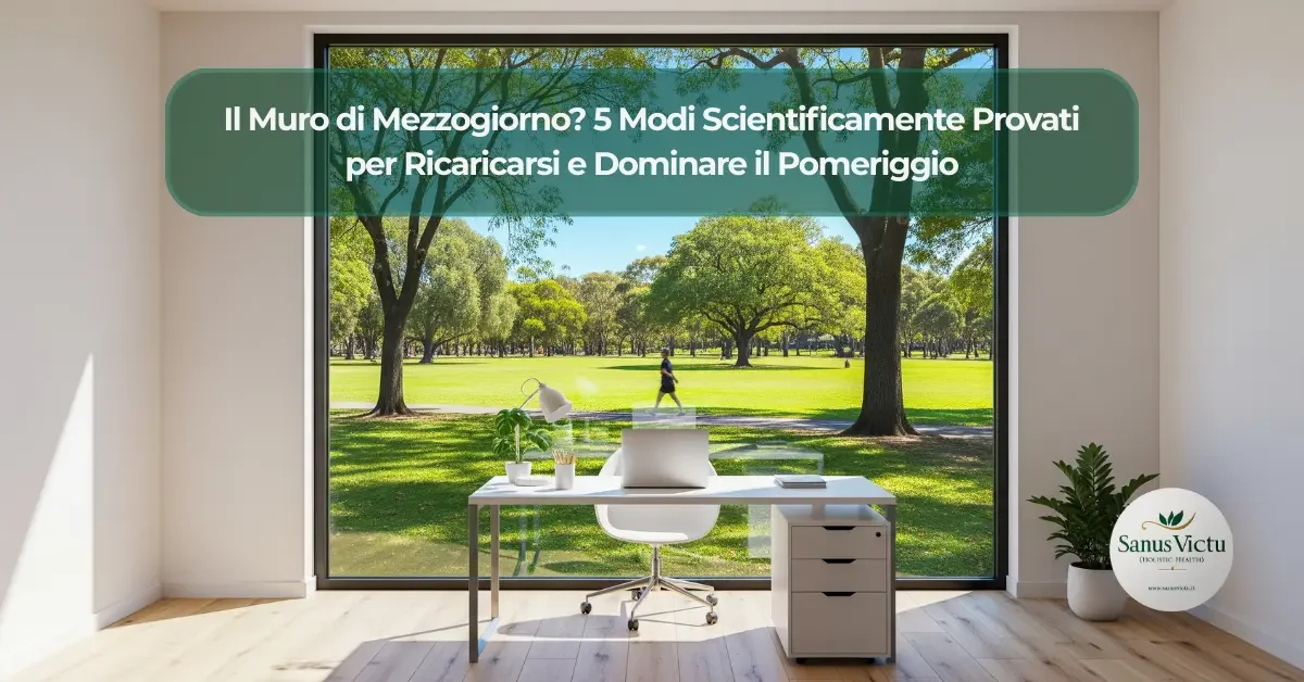 copertina_office-break-in-sunny-park-©2025-anusvictu.webp Ufficio con vista su un parco soleggiato, simbolo di una pausa pranzo per ricaricarsi a mezzogiorno.