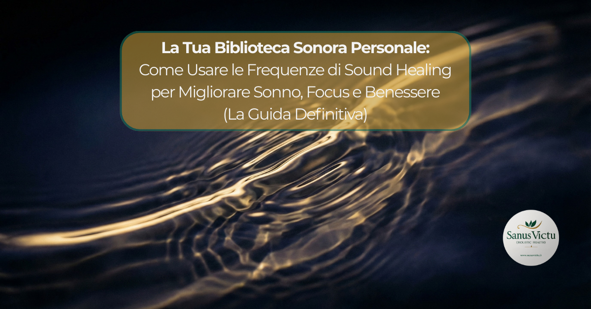 Copertina dell'articolo "La Tua Biblioteca Sonora Personale" che mostra un'onda sonora sull'acqua.