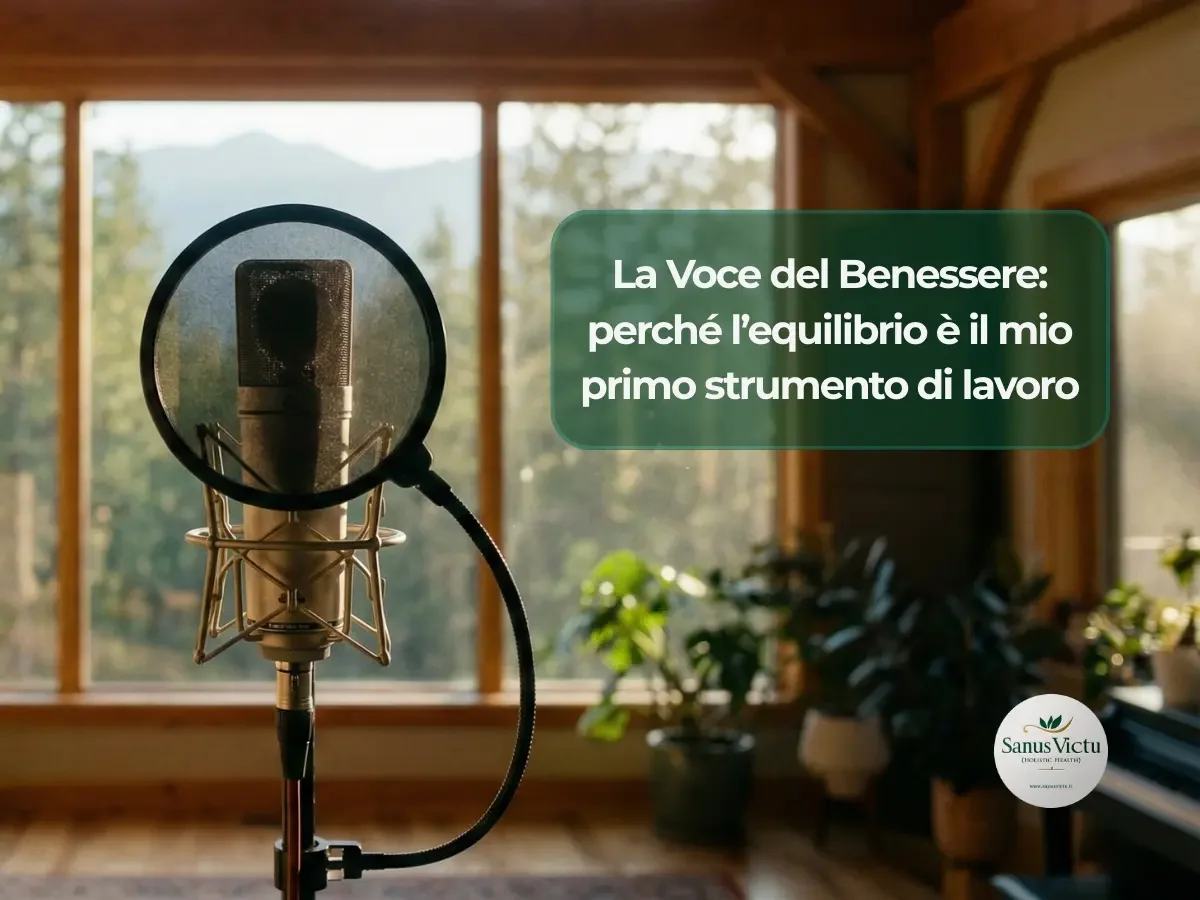 Primo piano di un microfono a condensatore in ambiente sereno, simbolo della comunicazione professionale legata alla salute.