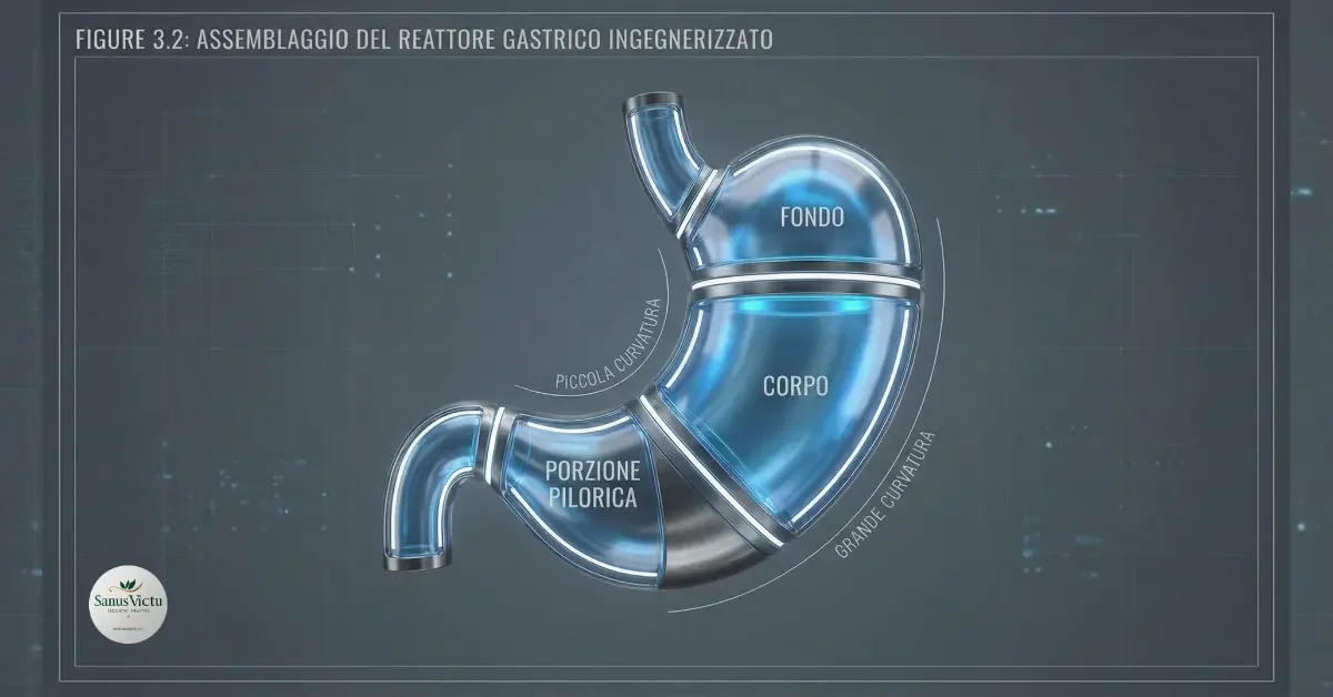 rappresentazione anatomica stilizzata dello stomaco umano
