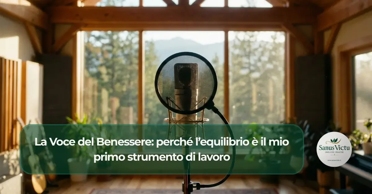Primo piano di un microfono a condensatore in ambiente sereno, simbolo della comunicazione professionale legata alla salute.