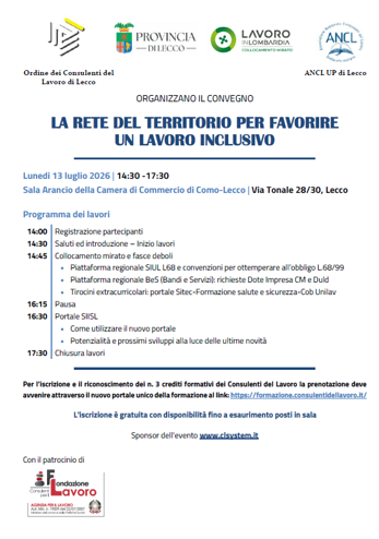 la rete del territorio per favorire un lavoro inclusivo la rete del territorio per favorire un lavoro inclusivo