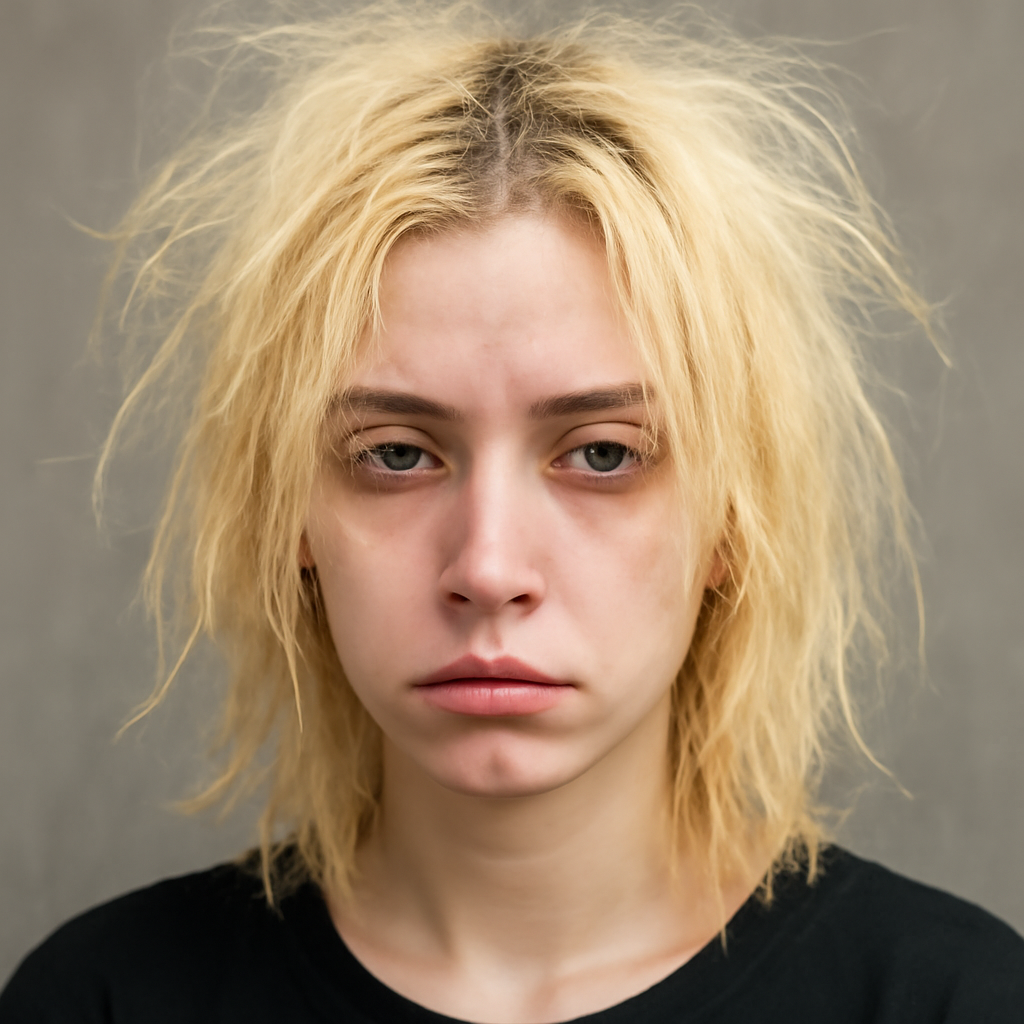 Capelli rovinati da decolorazione