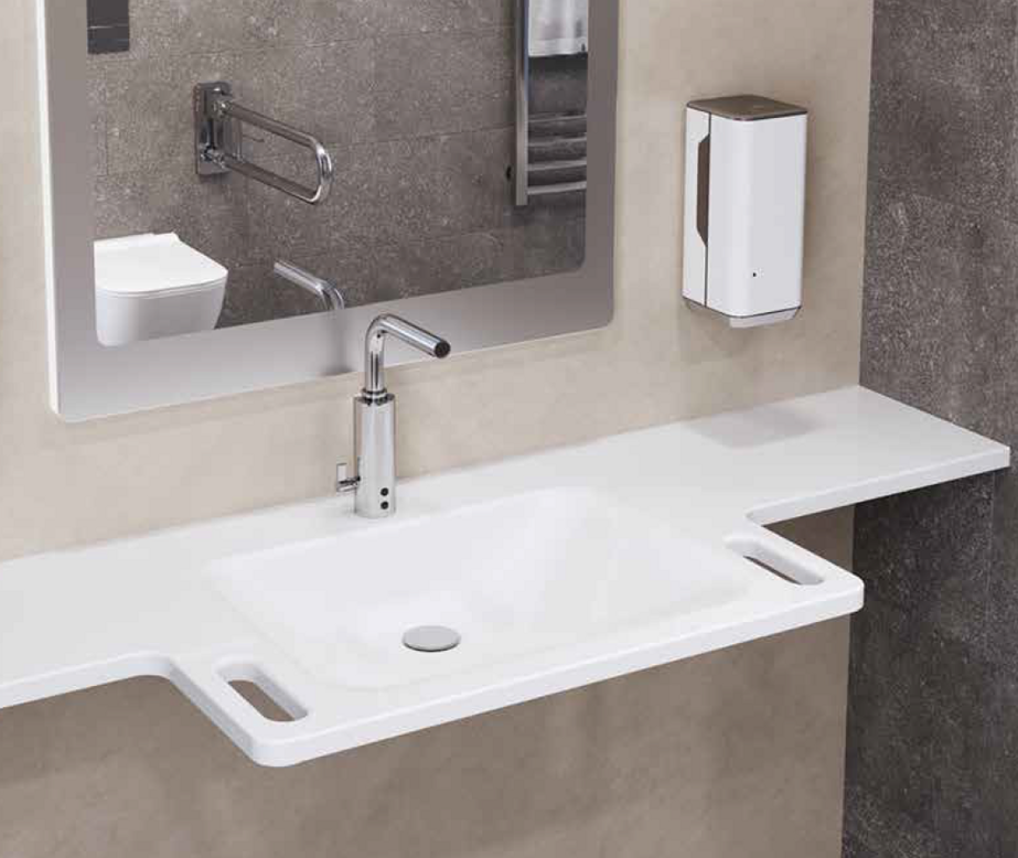 piano lavabo care per disabili