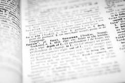 pagine scritte di un dizionario