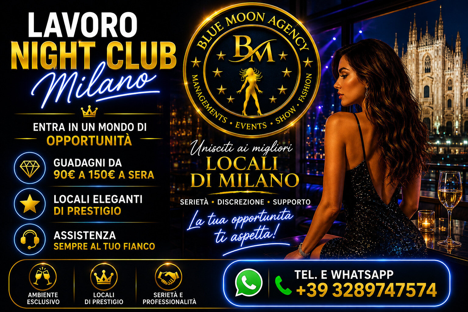 Lavoro Night Club Milano | Blue Moon Agency