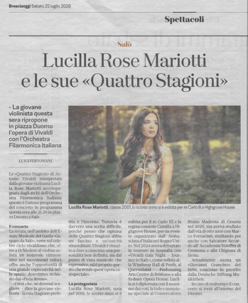 bresciaoggi 25 luglio 2026