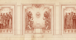 Triptych, Reredos drawing
