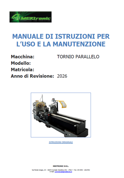 prima pagina libretto mektronic