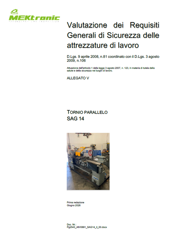 pagina 1 relazione valutazione requisiti