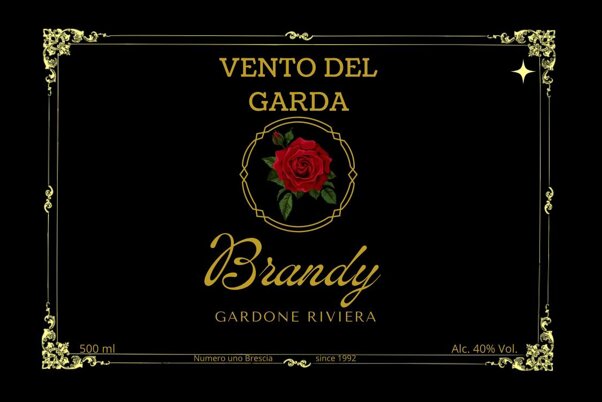 Unique brandy artisanal with rich and deep aromas like Lake Garda.