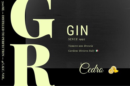 artisanal gin from Lake Garda gr-gin cedar fruit di Gardone Riviera