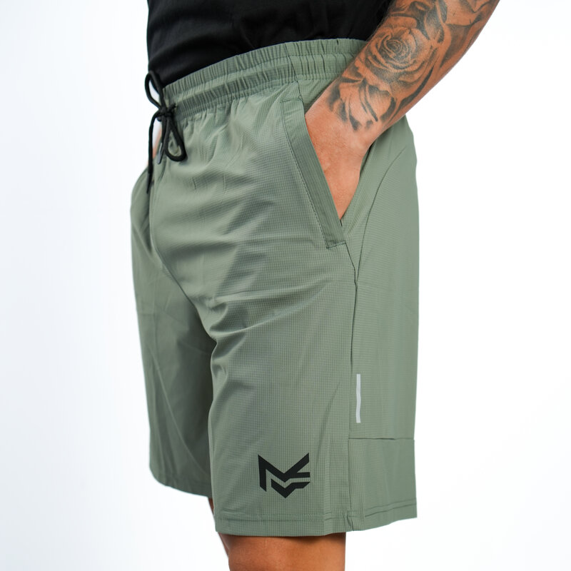 Shorts sportivi verdi elasticizzati Hyperset Lift Me Fit