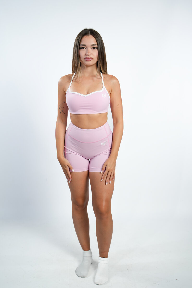 shorts sportivi push-up Me Heart Shorts rosa a vita alta