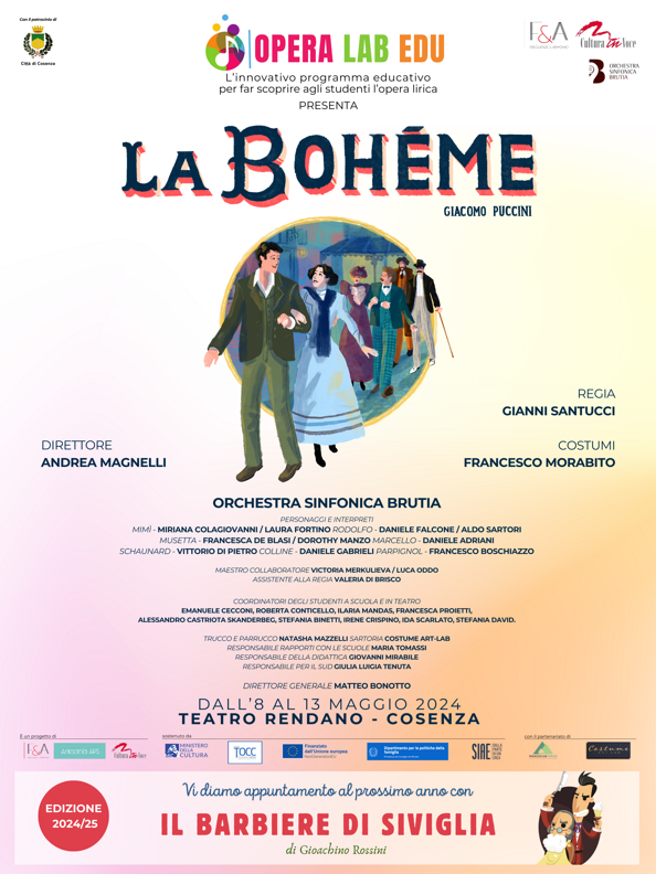 copia di testo del paragrafo - locandina la boheme - cosenza