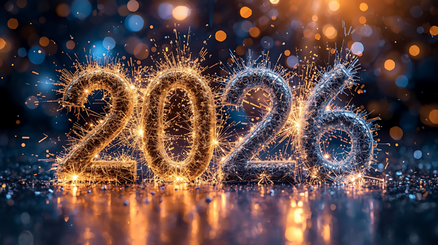 —pngtree—golden and silver 2026 numbers_19430394