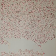 Porto rosso pittura su carta