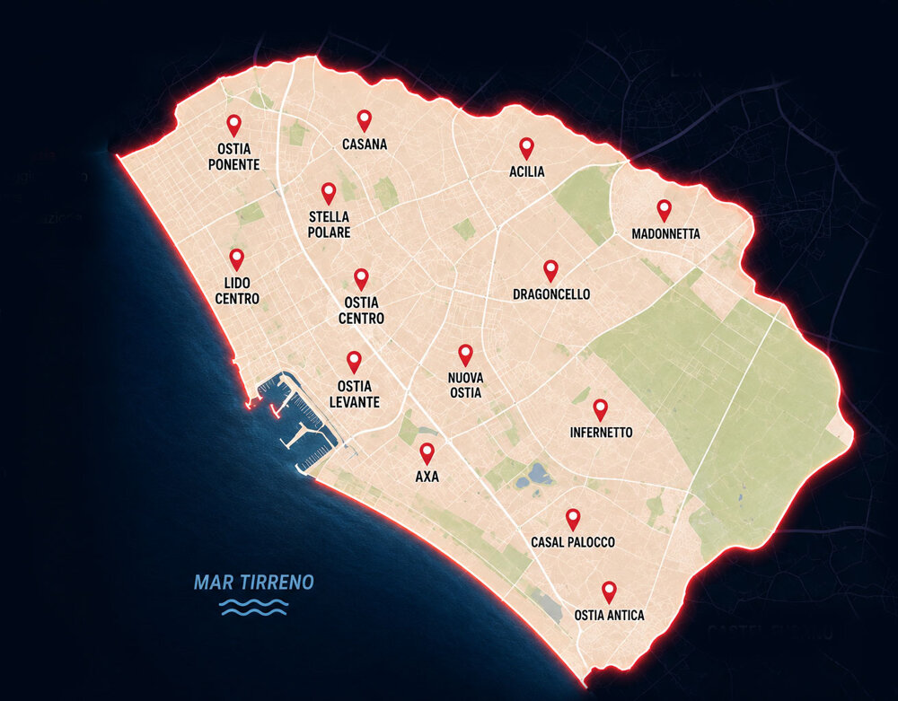 mappa di Ostia mappa di Ostia