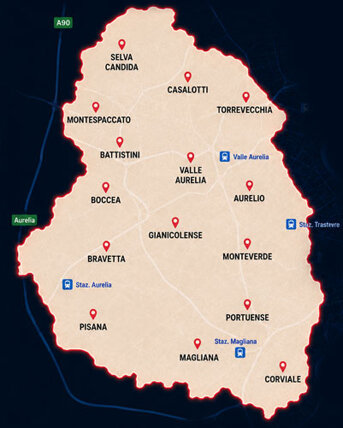 Mappa Roma Ovest