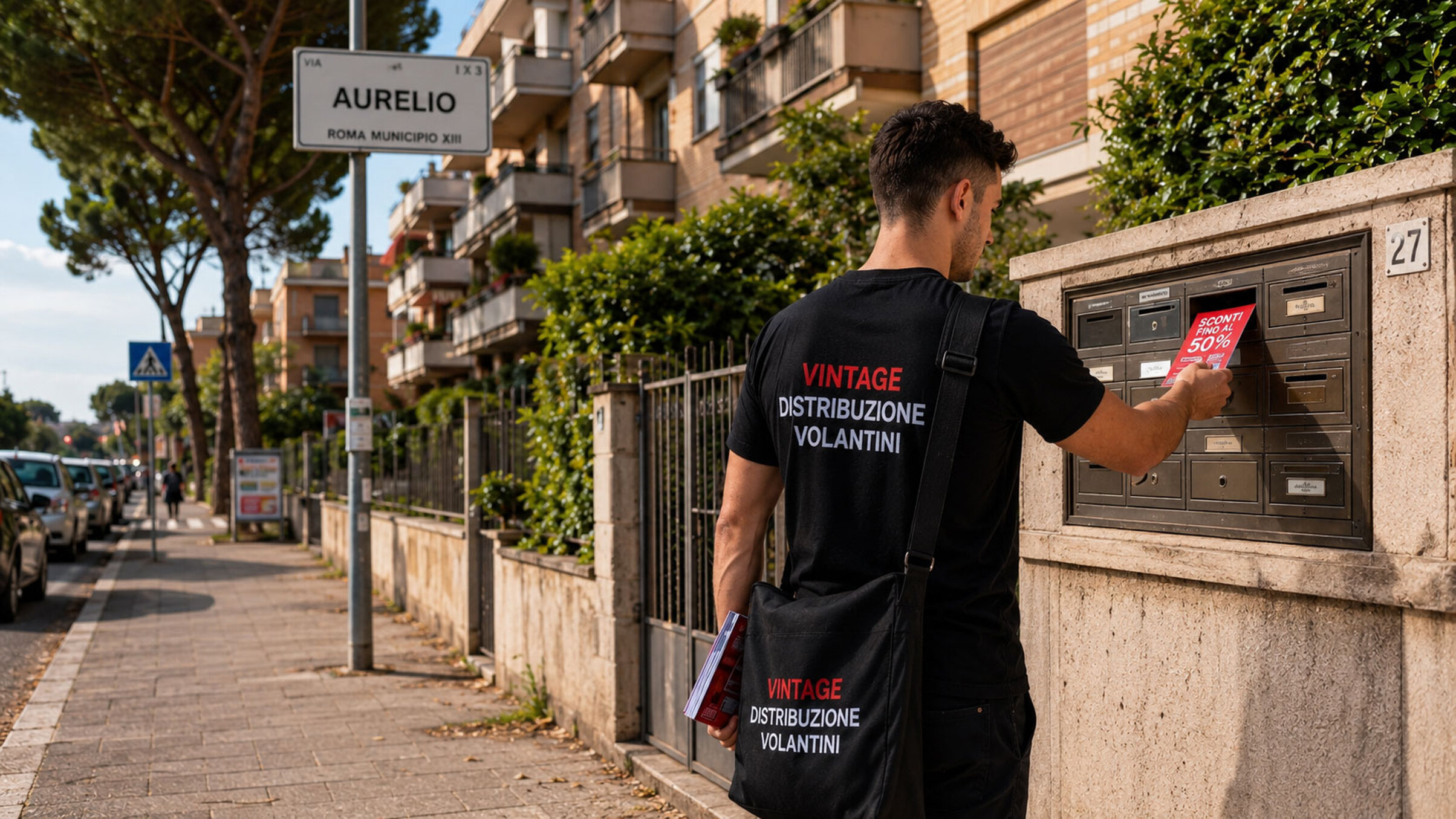 Volantinaggio Roma Ovest in casette postali