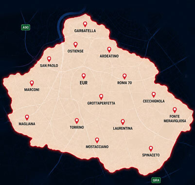 Mappa zona Roma Sud