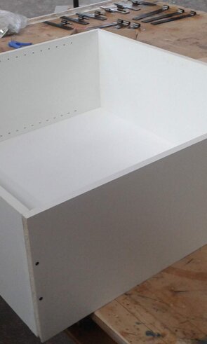 Mobiletto laccato bianco