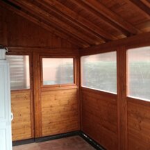 Tettoia verandata Tettoia verandata coibentata - vista interna