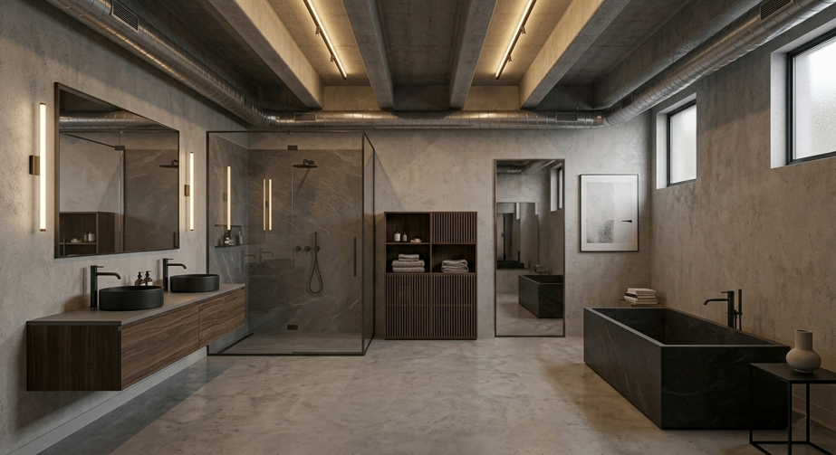 04 loft bagno con specchio