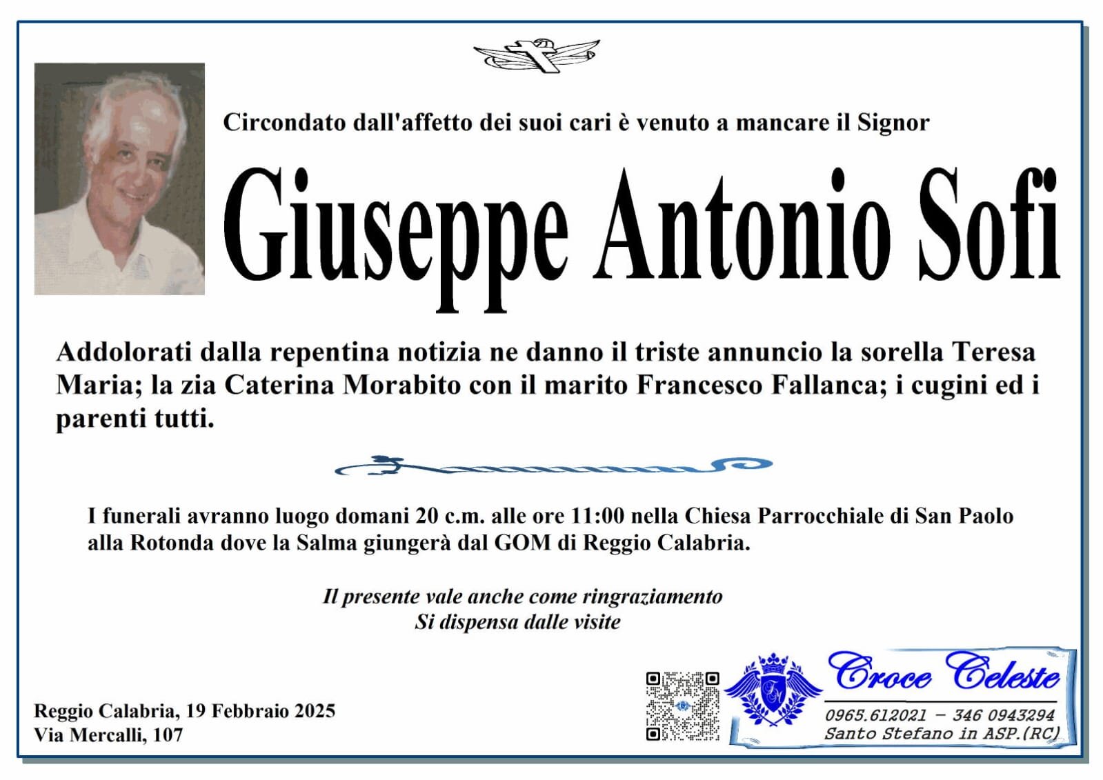 GIUSEPPE ANTONIO SOFI