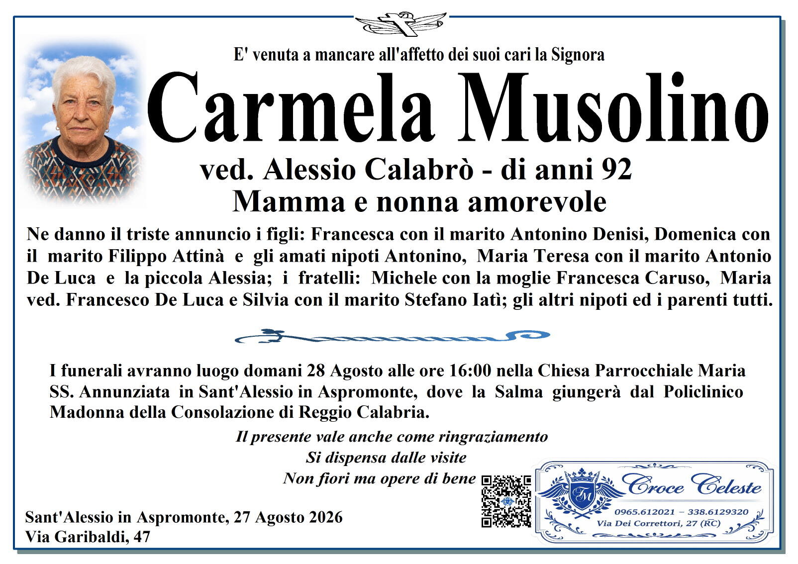 CARMELA MUSOLINO