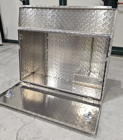 cassetta contenitore in alluminio