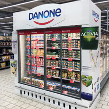 Testata di gondola Vestizione con pannelli rigidi su misura e installazione