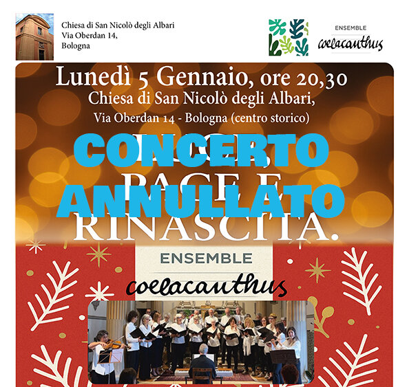 [CONCERTO ANNULLATO] LUCE PACE E RINASCITA Concerto di Natale Luned&igrave; 5 Gennaio 2026