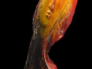 Ceramica ossido di rame e smalti. Anno 2008. cm.16x36x20