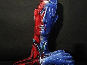 Ceramica ossidi e smalti in diverse cotture. Anno 2012. cm.16x42x36