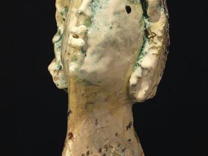 Ceramica ossido di rame e smalti. Anno 2007. 22x30x14