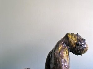 Ceramica ossido di rame e smalti. Anno ?. cm.56x30x36