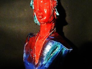 Ceramica ossidi e smalti in diverse cotture. Anno 2008. cm.12x48x14