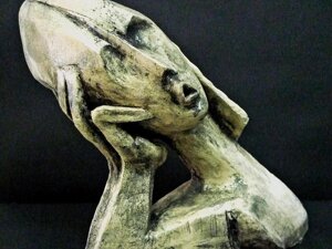 Ceramica pigmento nero e cristallina matt. Anno 2010. cm. 18x42x28